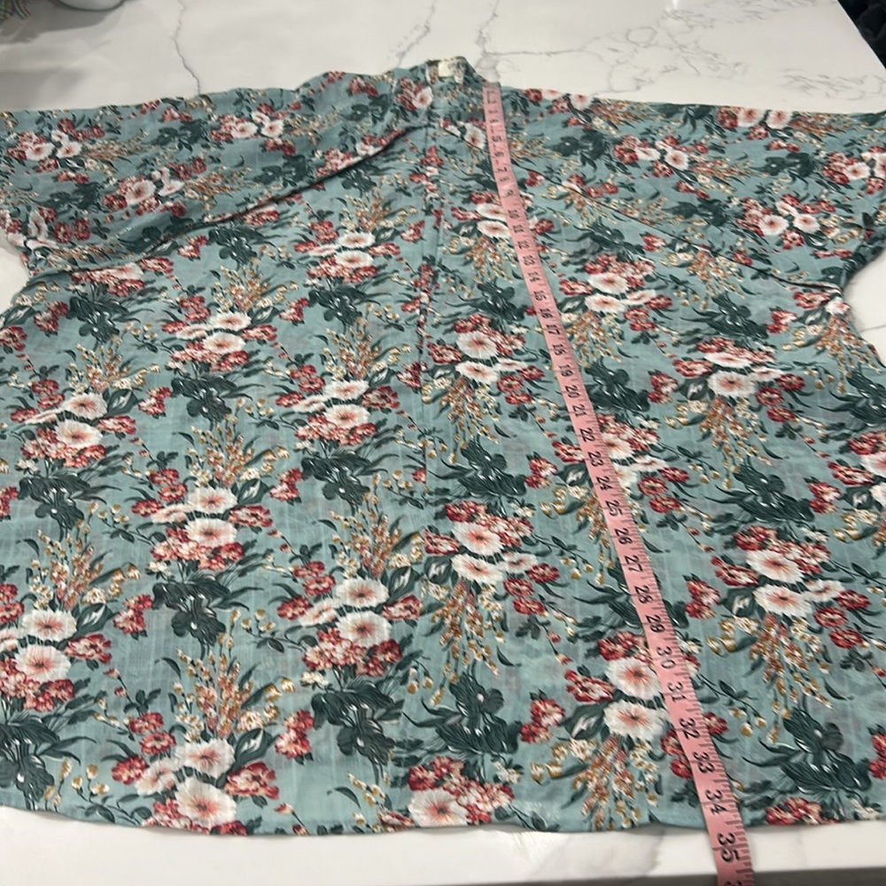 Umgee Floral Green Kimono/Cover Up Women’s Size M/L - Picture 12 of 13